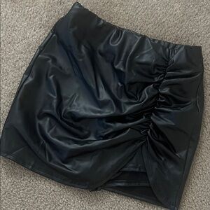 Windsor Black Faux Leather Mini Skirt